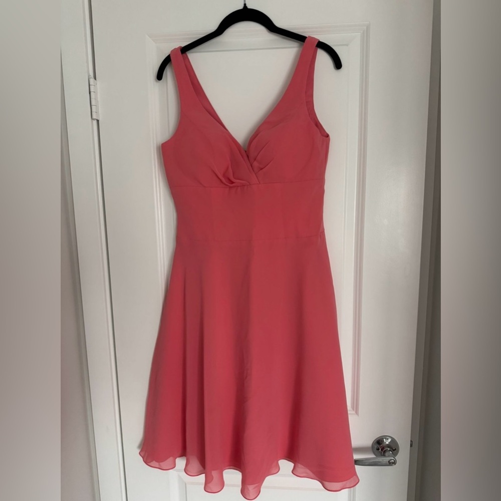 Azazie Coral Sleeveless Bridesmaid Dress